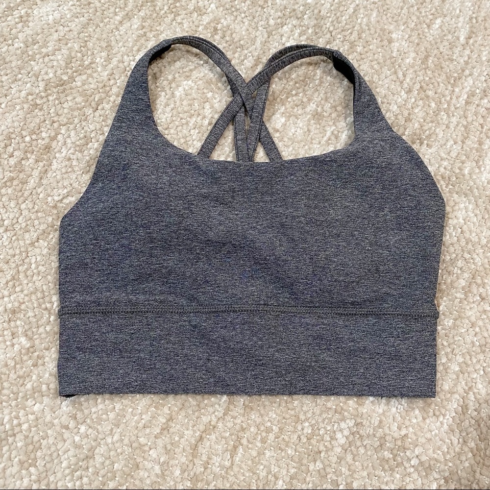 Lululemon Energy Longline Bra - Heather Grey - Size 4